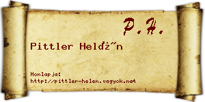 Pittler Helén névjegykártya